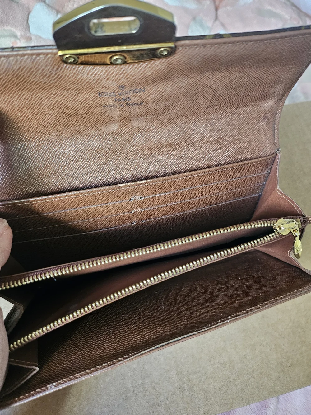 Louis Vuitton Monogram Quilted Clutch Wallet - Brown/Gold